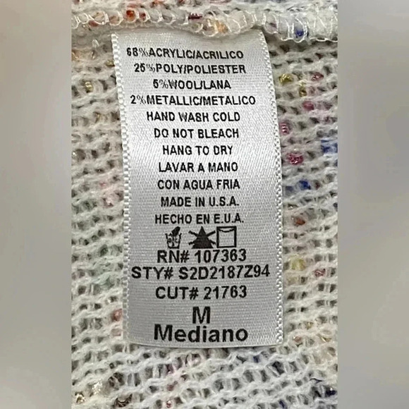 Solemio Confetti Textured Cocktail Dress Sz M Short Sleeve Mini Low Back Party - Picture 7 of 12